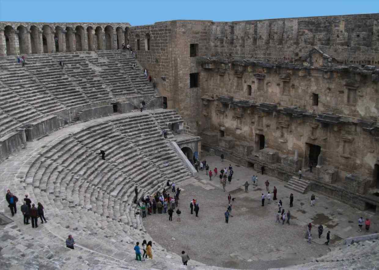 The amphitheatre in Aspendos was built during the reign of Roman emperor Marcus Aurelius (Credit: Creative Commons) 