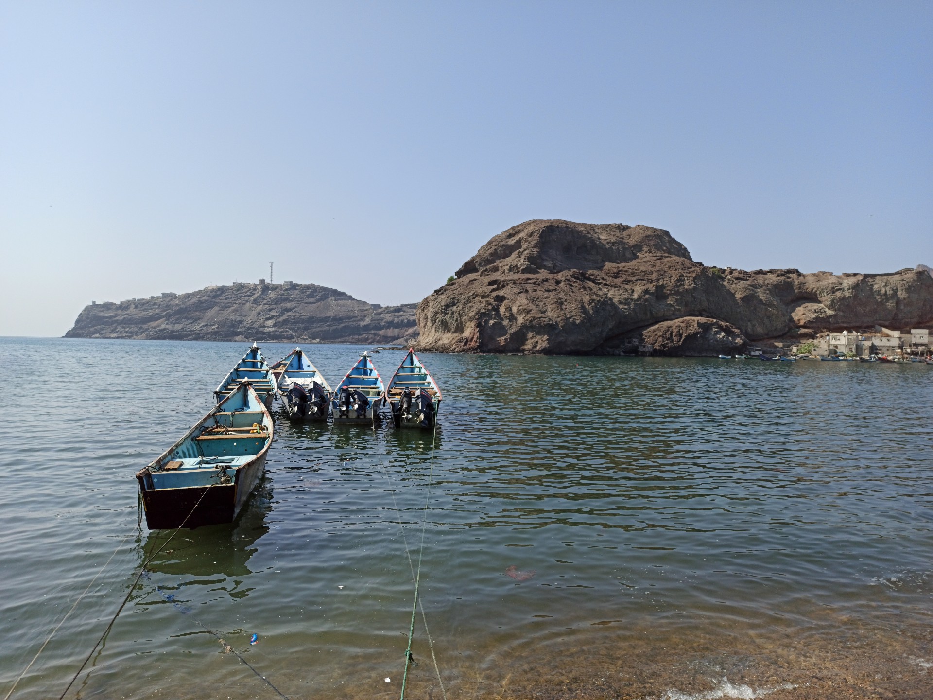 A fishing cove in Aden province's Sirah, southern Yemen (MEE)