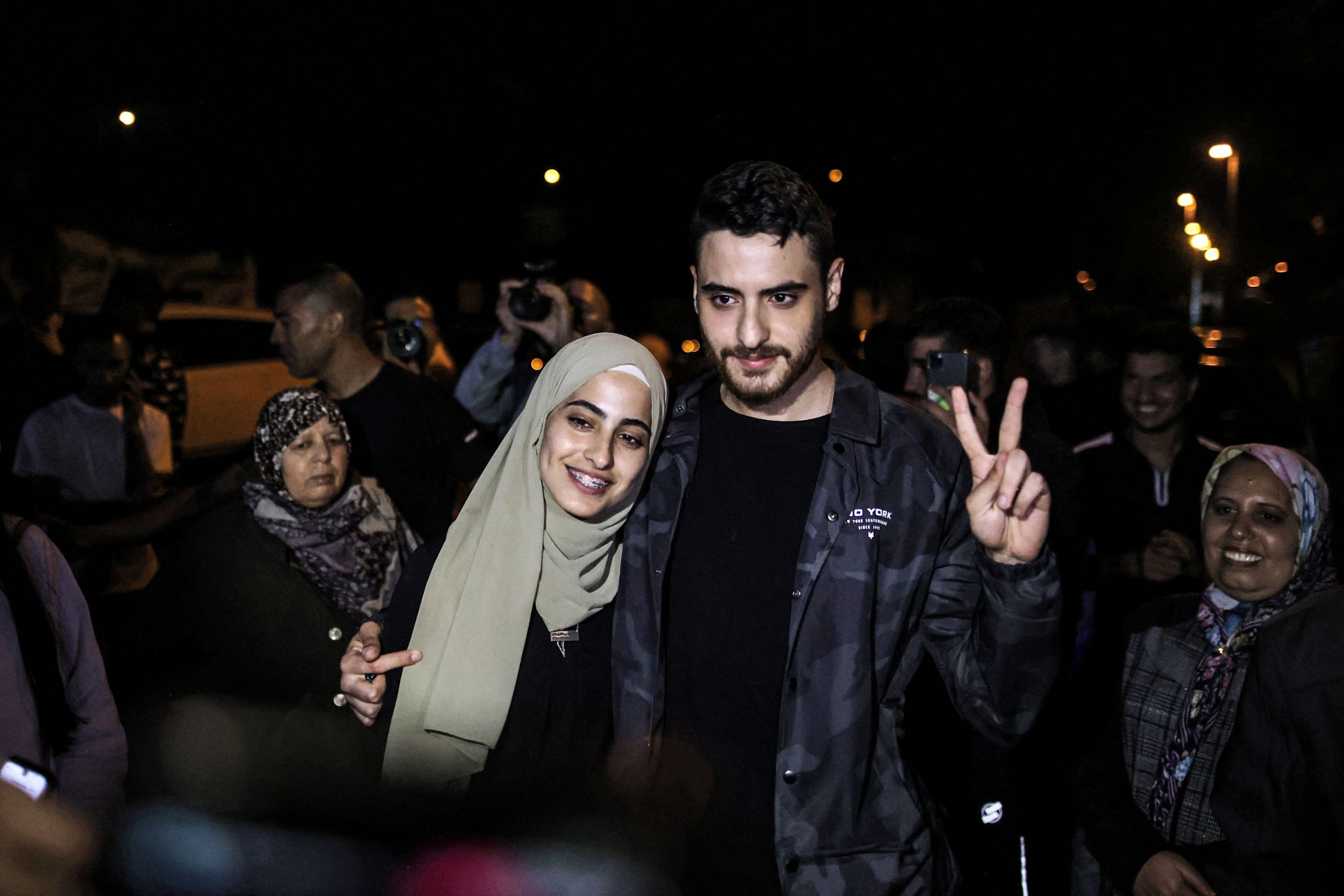 Muna and Mohammed el-Kurd campaign to stop settler expansion and their home being taken over (Ahmad Gharabli/AFP)
