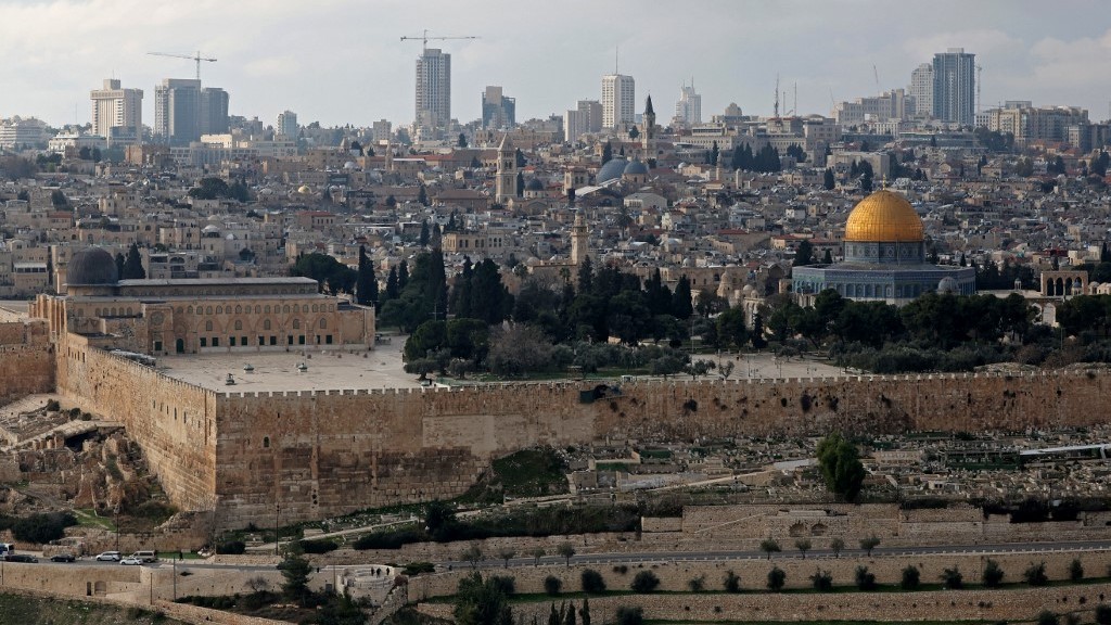 Al-Aqsa Mosque complex is pictured in Jerusalem’s Old City on 2 January 2023 (AFP)