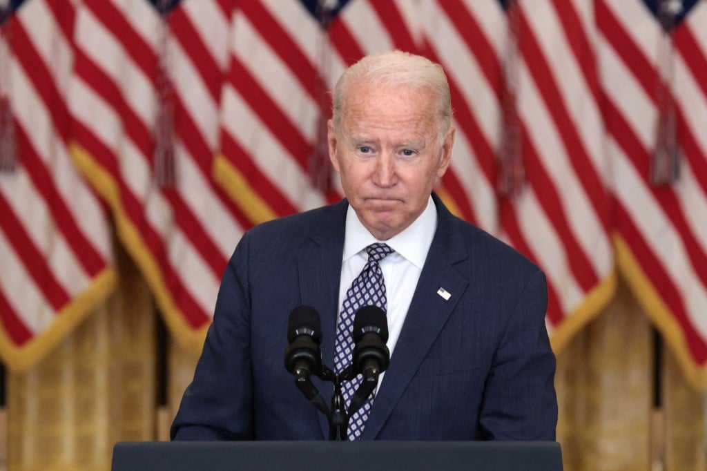 US President Joe Biden speaks in Washington in August 2021 (AFP)