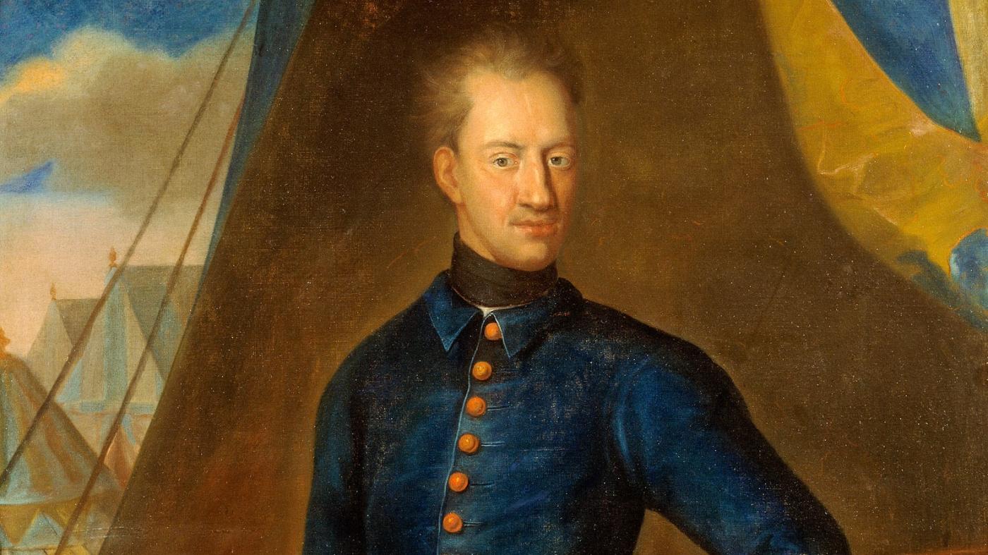 A contemporary portrait depicts Sweden's Charles XII in 1706 (Public domain)