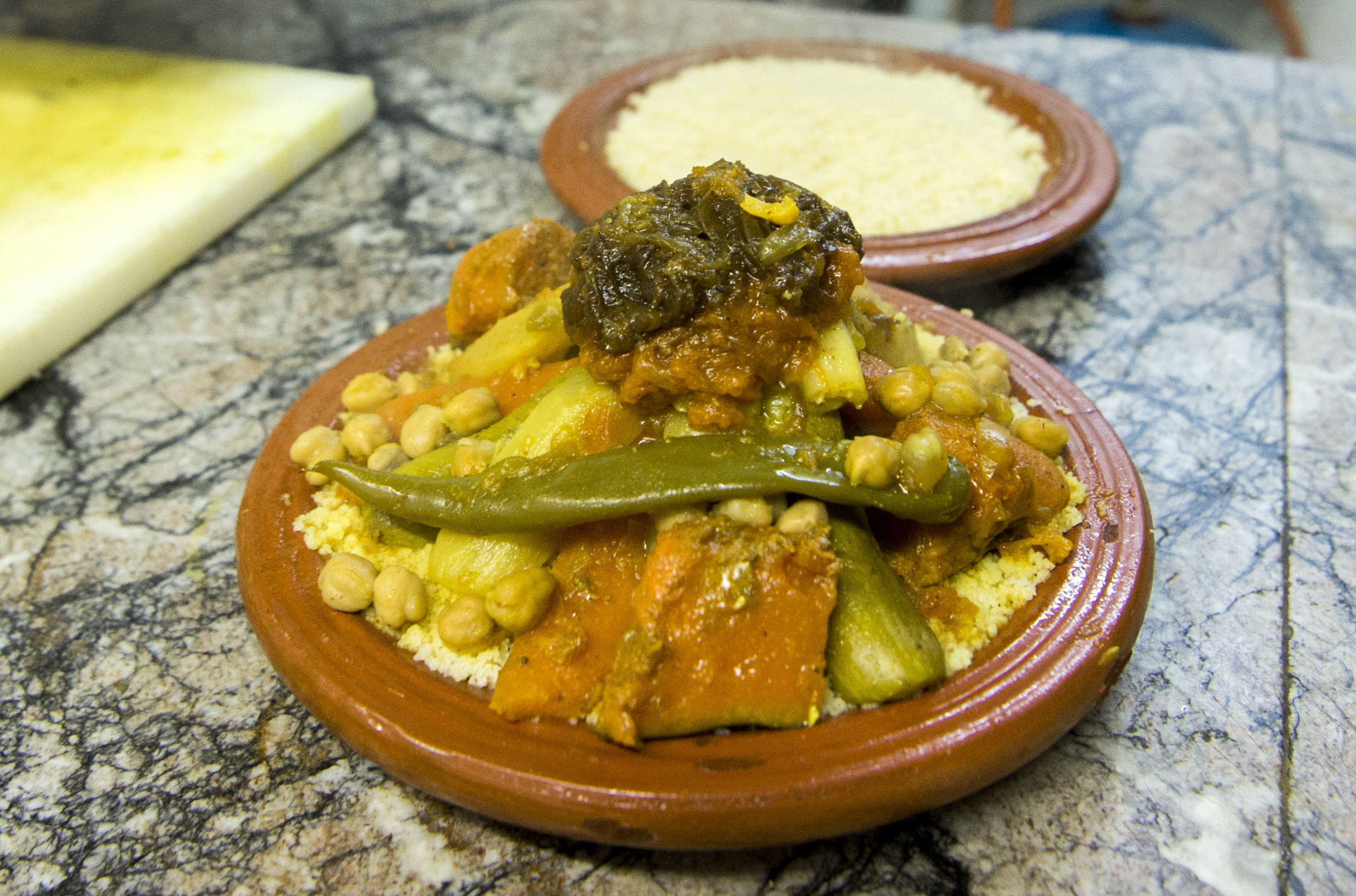 Couscous is prepared at a restaurant in Rabat in February 2018 (AFP)