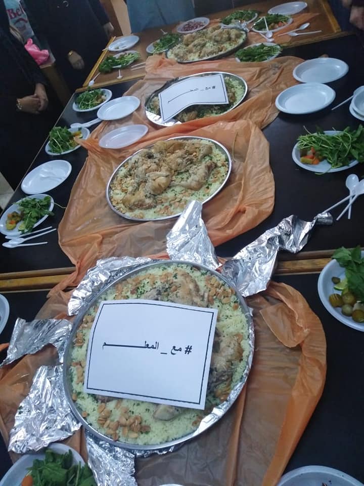 Mansaf given by parents to striking teachers (Supplied)