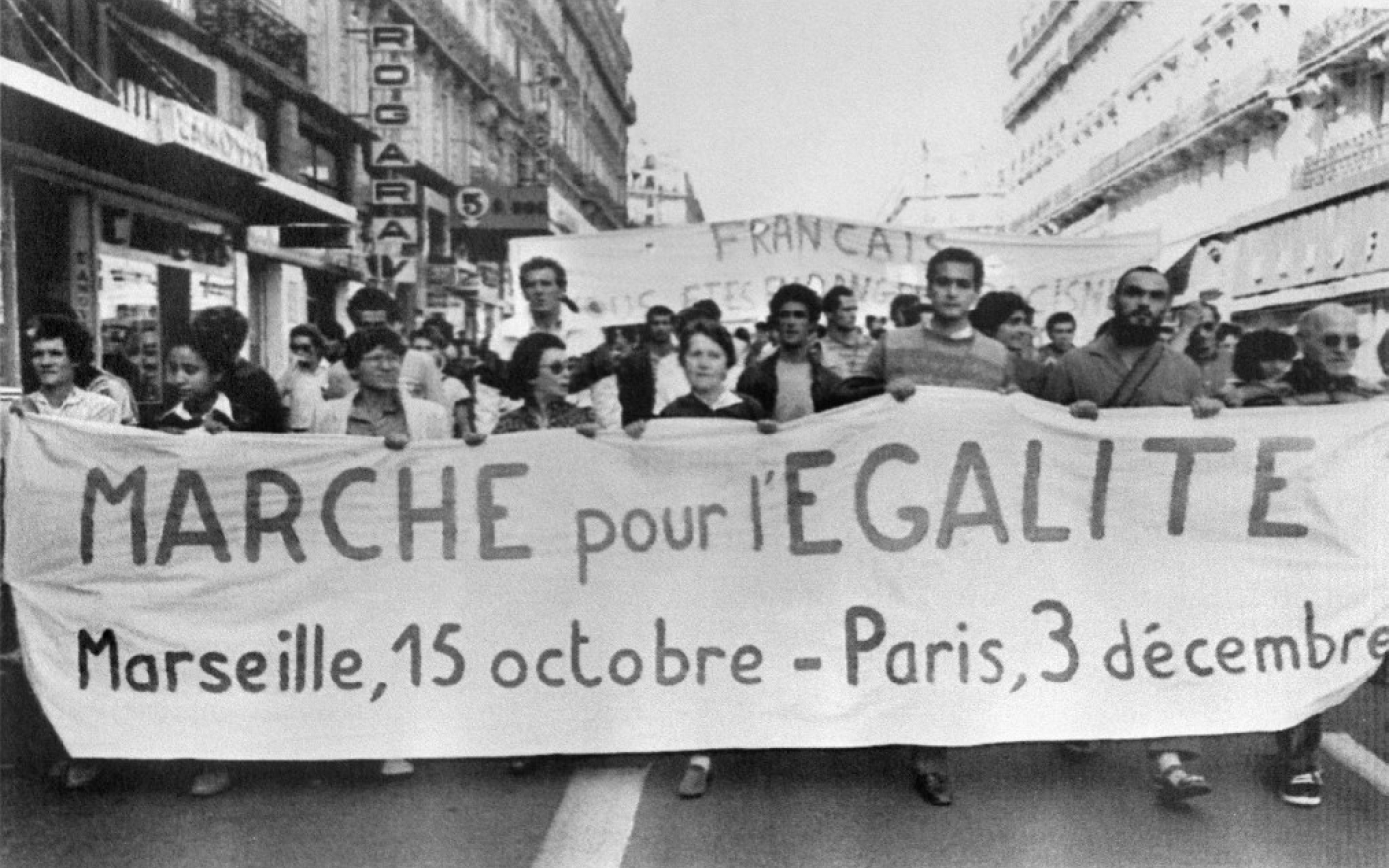 Marche nationale pour l’égalité des droits et contre le racisme, le 15 octobre 1983 à Marseille (AFP)
