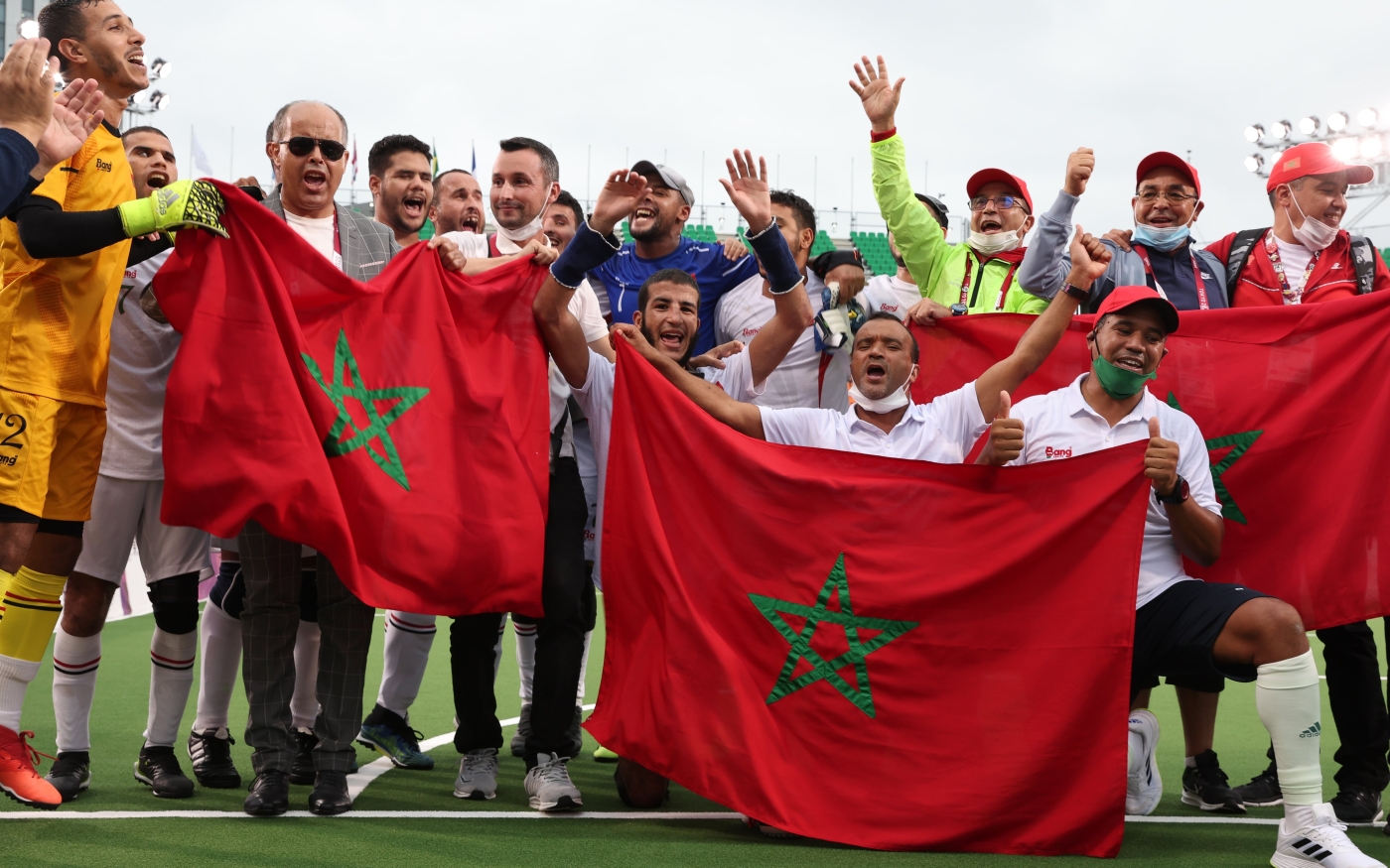 Le drapeau marocain lors des Jeux paralympiques de Tokyo 2020 (Reuters)