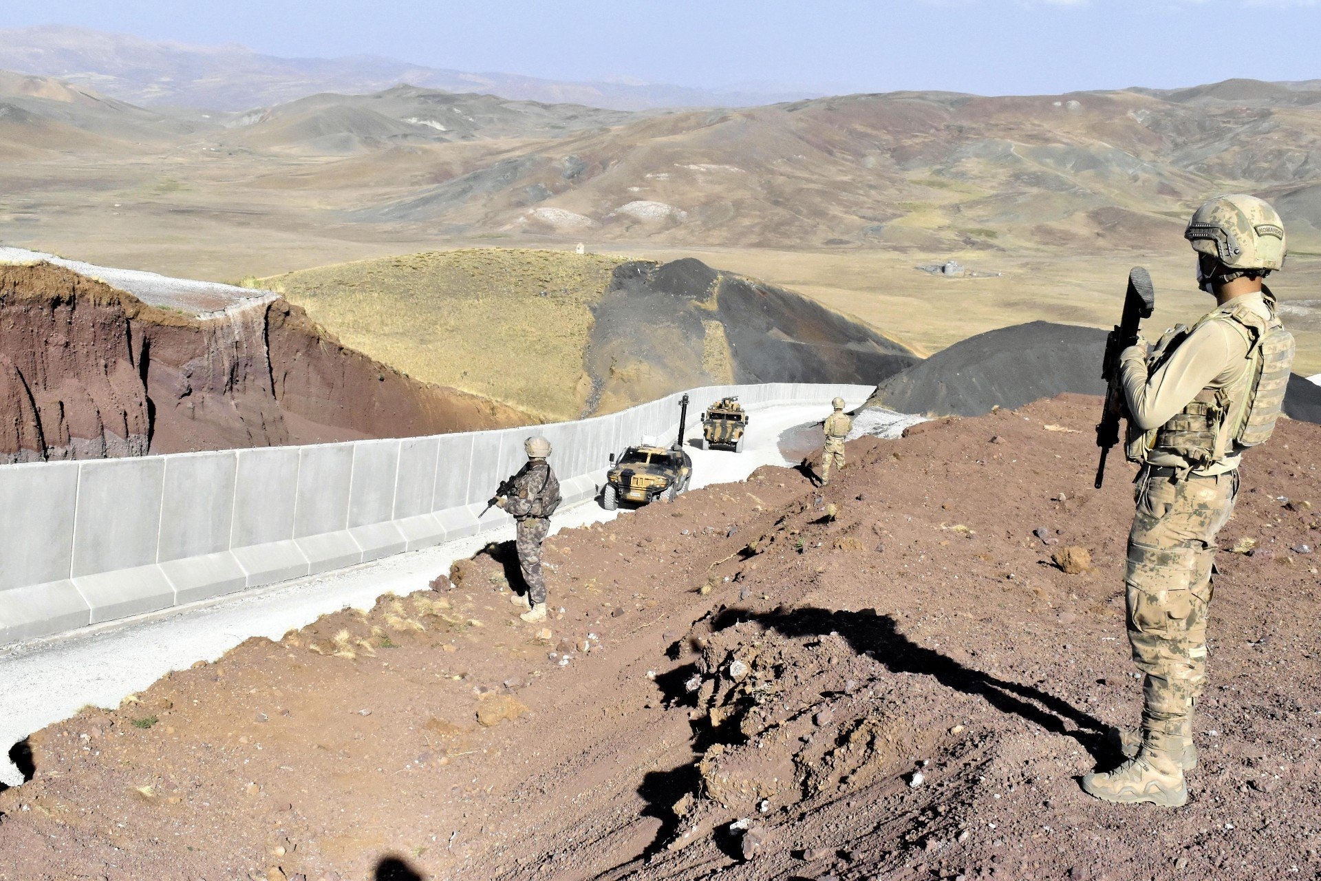 Turkey has been building a wall on its eastern border with Iran since the Taliban took control of Afghanistan (Reuters)