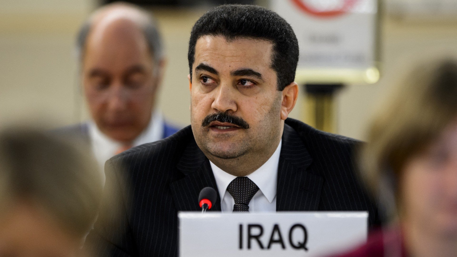 Mohammed Shia al-Sudani speaks at a special session of the United Nations Human Rights Council on 1 September 2014 in Geneva, Switzerland (AFP)